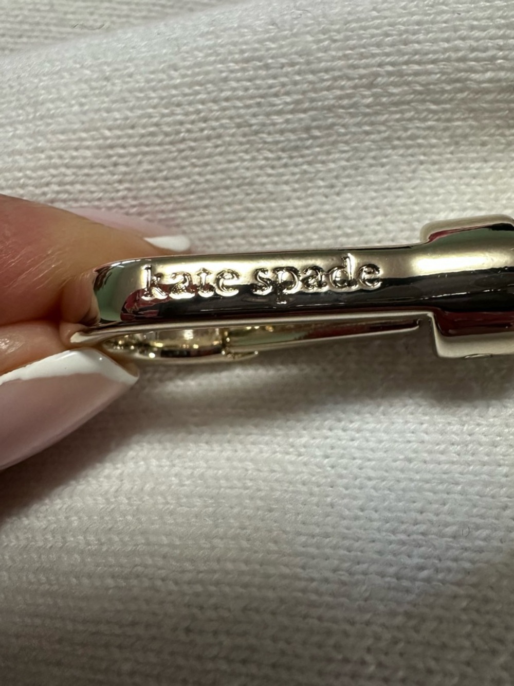SOLD- Kate Spade New York Adjustable Webbing Strap Black Cream G/T Replacement - Picture 6 of 6